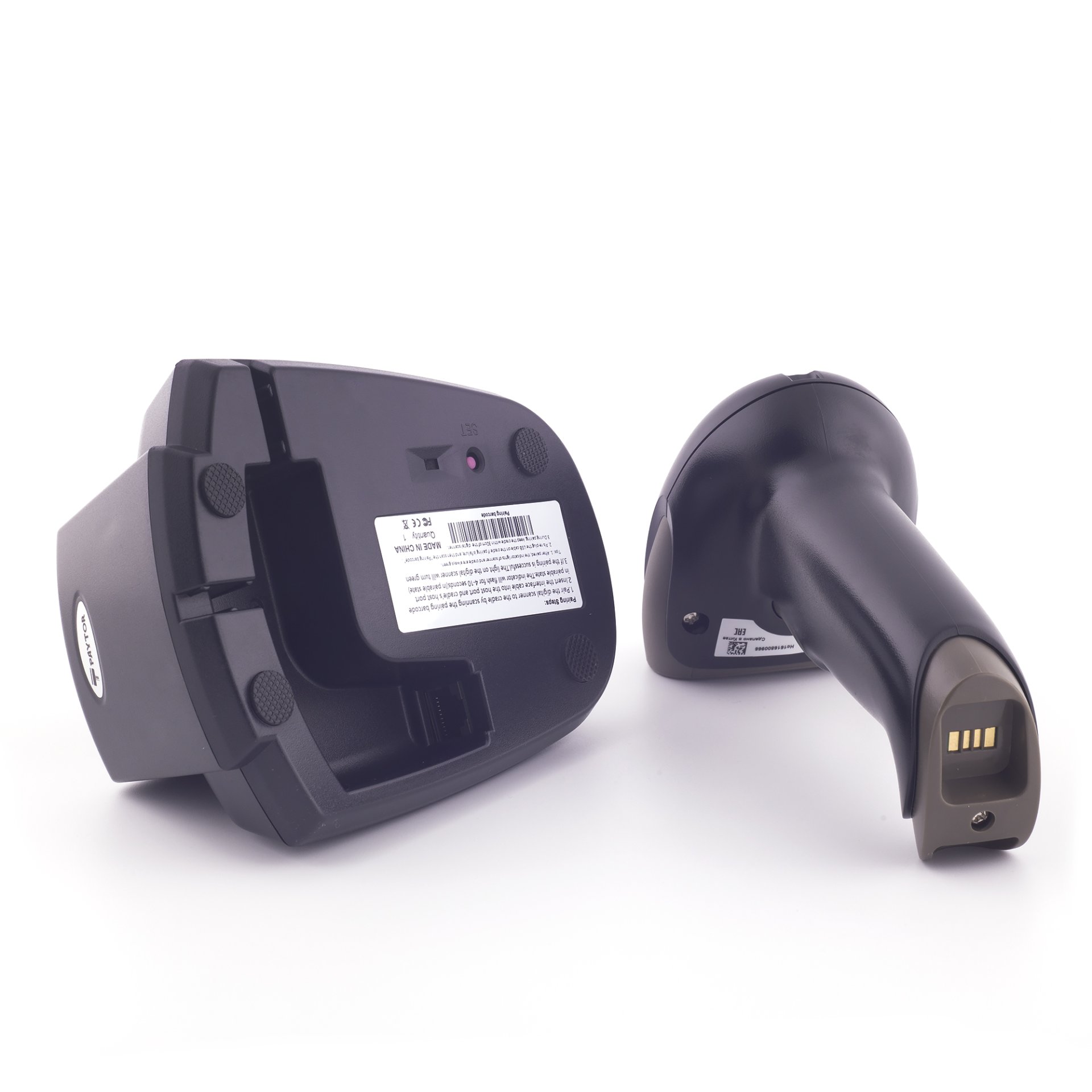 Беспроводной сканер штрих-кода PayTor DS-1009 (2D, черный, USB, с подставкой Cradle) №4