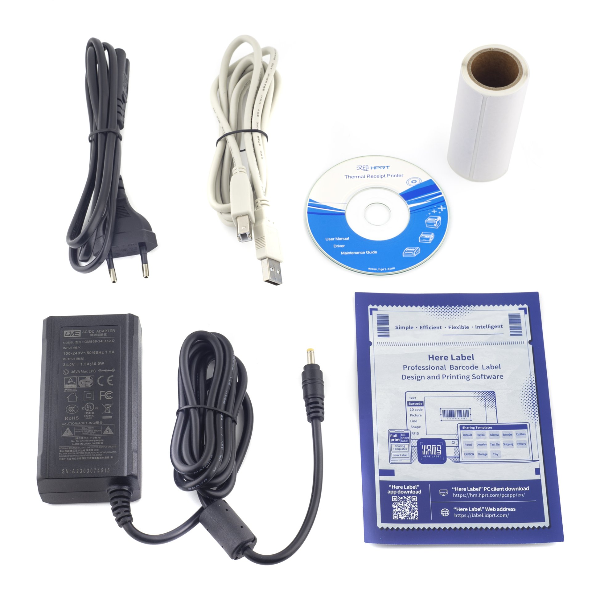 Термопринтер этикеток HPRT SL-32 (203 dpi, USB/Bluetooth, арт. 803202) фото