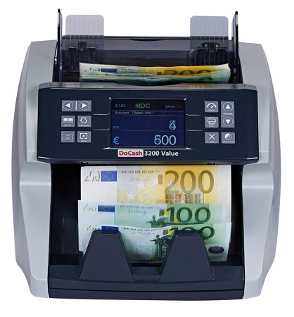 Счетчик банкнот DoCash 3200 Value (серый, RUB/USD/EUR) фото