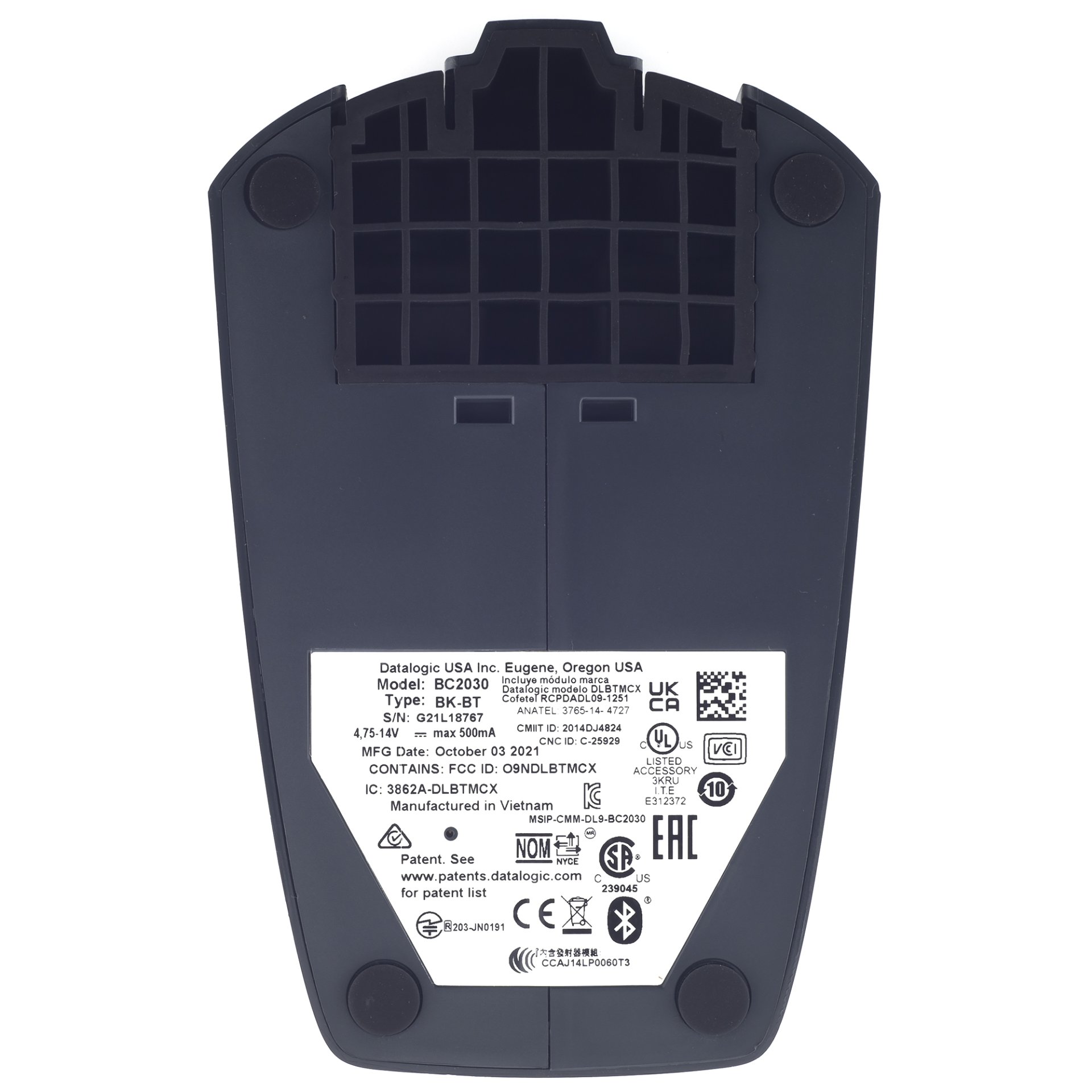 Беспроводной сканер штрих-кода Datalogic QuickScan QBT2430 (2D, черный, с подставкой Cradle) №10