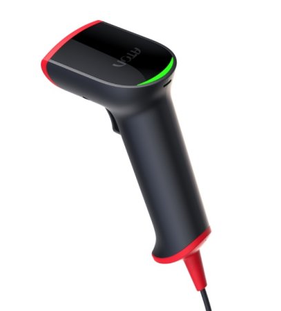 Проводной сканер штрих-кода АТОЛ Impulse 12 v2 (2D, черный, с подставкой) фото