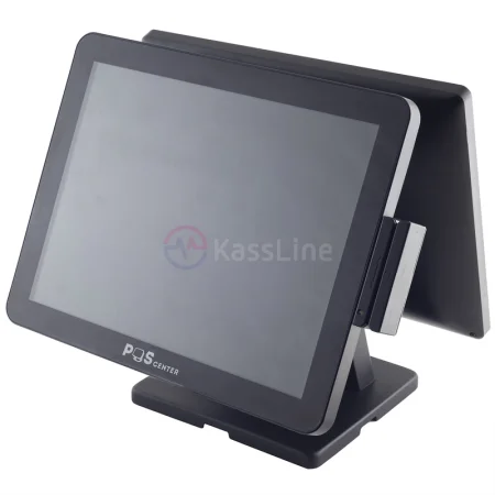 Сенсорный терминал POSCenter Atlas Б/У (15", P-CAP, Intel Celeron J4125, 4GB/128GB M.2, MSR, Windows 10 IoT + 15" второй монитор)