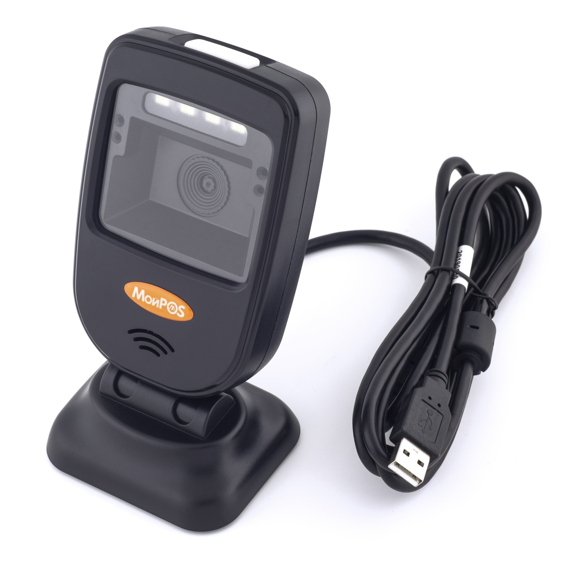 Стационарный сканер штрих-кода МойPOS MSC-6608C2D (2D, черный, USB) №7