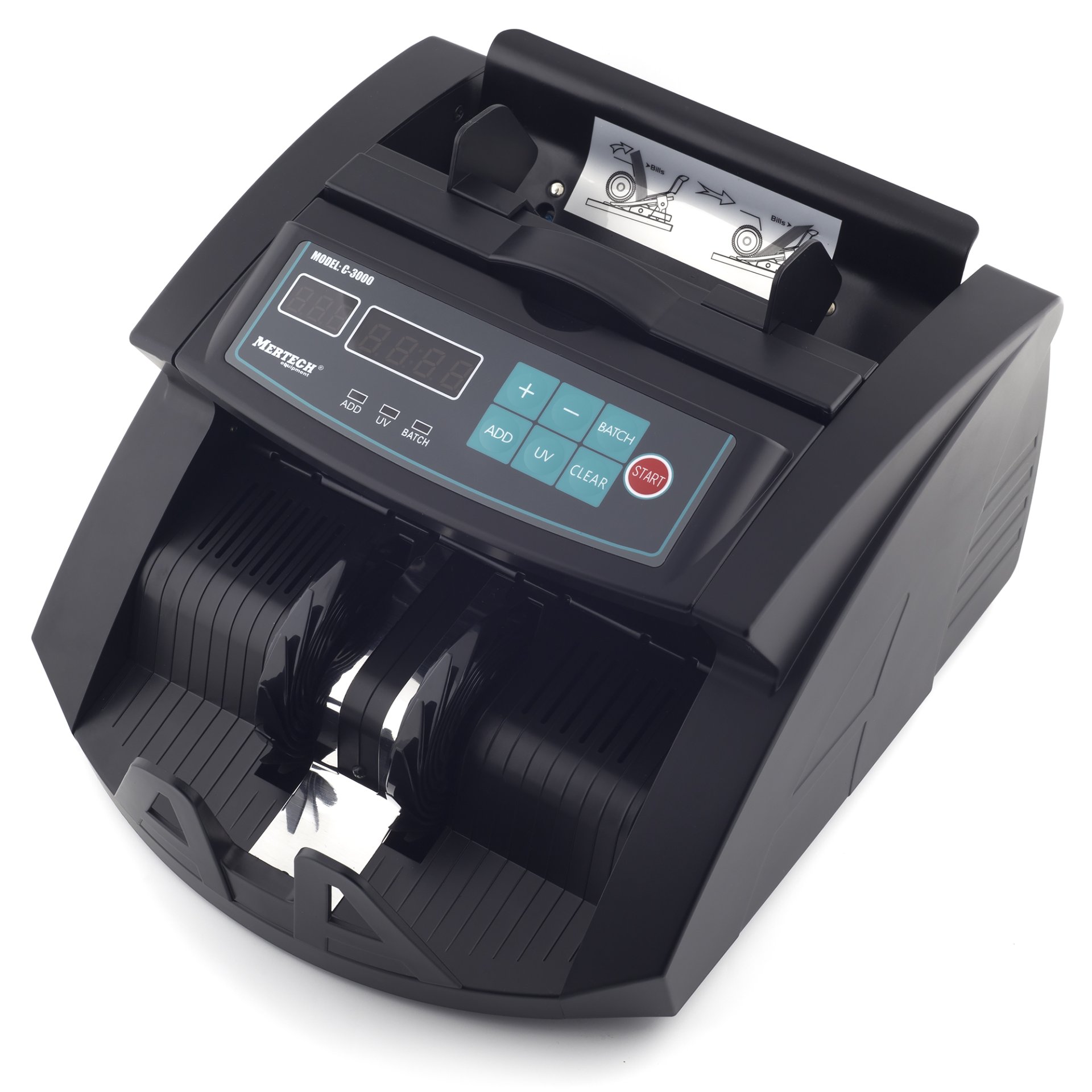 Мультивалютный счетчик банкнот MERTECH C-3000 Black