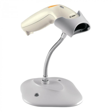 Проводной сканер штрих-кода Zebra (Motorola) Symbol LS1203 (1D, белый, с подставкой) фото