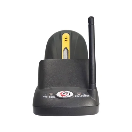 Беспроводной сканер штрих-кода SUNLUX XL-9529 (2D, черно-желтый, USB, радиоканал, с подставкой Cradle) фото